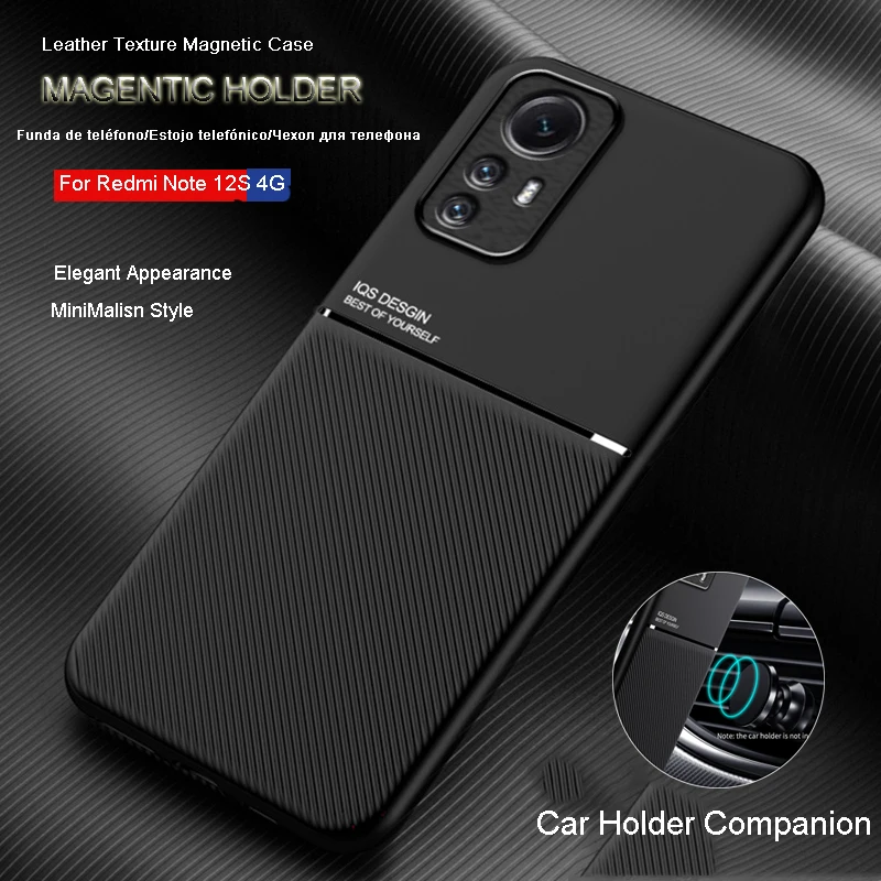 Magetic Car Suction Case for Xiaomi Redmi Note 12 4G Frame Flexible Case  Cover Slide Lens Protection Back Funda Redmi Note 12 4G - AliExpress