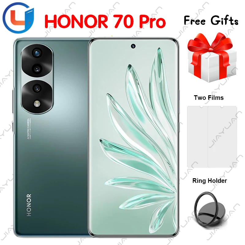 

2022 Original HONOR 70 Pro 5G Mobile Phone 6.78Inch Screen Dimensity 8000 Octa Core Android 12 Fast Charging 100W NFC Smartphone