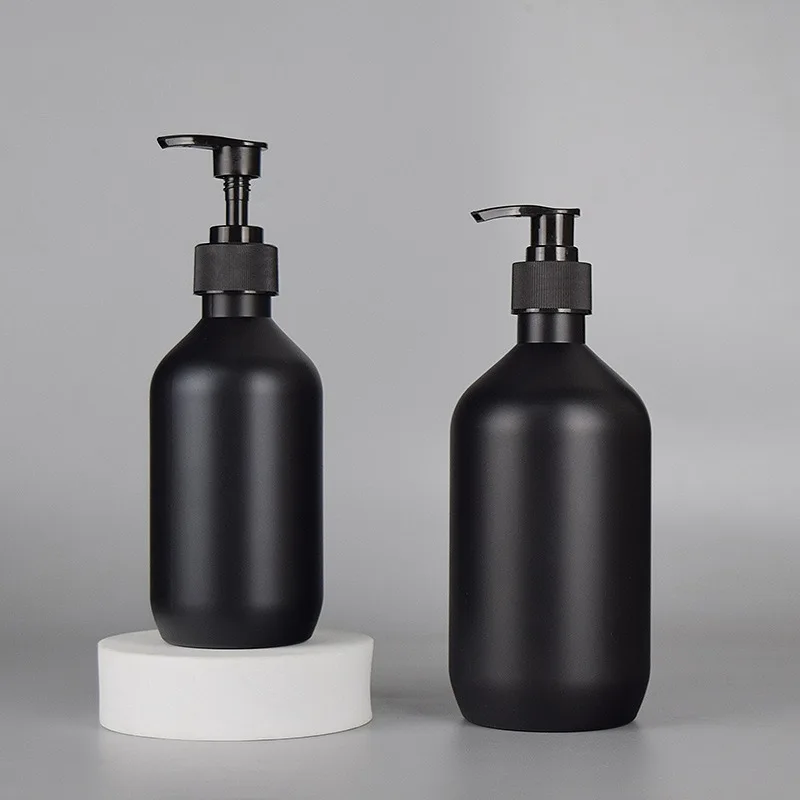 300/500ML Matte Black Liquid Soap Dispenser Refillable Shampoo Conditioner Body Lotion Container for Bathroom Supplies Hotel soap dispenser soap pump shower dispenser