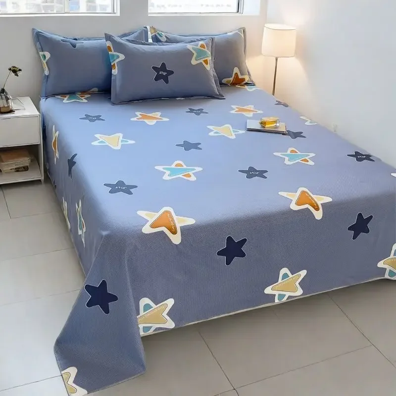 Her Mevsim İçin Trendy Desenli Çarşaf Seti Süper Yumuşak Mikrofiber İkiz Tam Kraliçe Ev