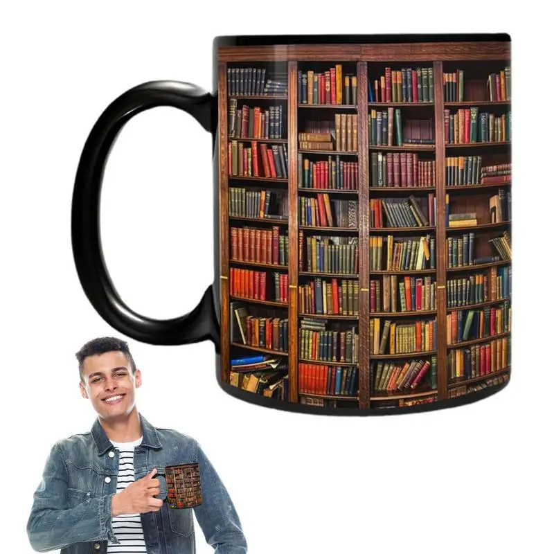 

Кофейная кружка Book Lover 3D, кофейная кружка, книжные кружки с 3D-эффектом, керамические кофейные кружки с креативным пространством, многофункциональные