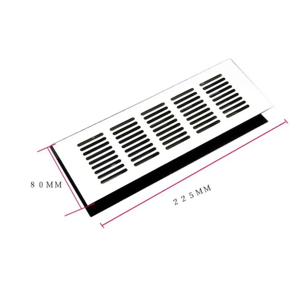 80*150-400mm Aluminium Air Vent  Silver Louvred Grill Ventilation Grille Cover For Wardrobes,shoe Cabinets,computer Cabinets