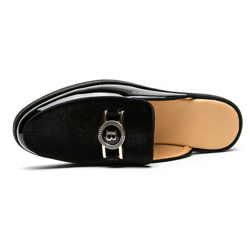 Leather Casual Shoes For Men Luxury Black Mules Fashion Flats Summer Breathable Outdoor Slippers Male Slip On Loafers Designer 3