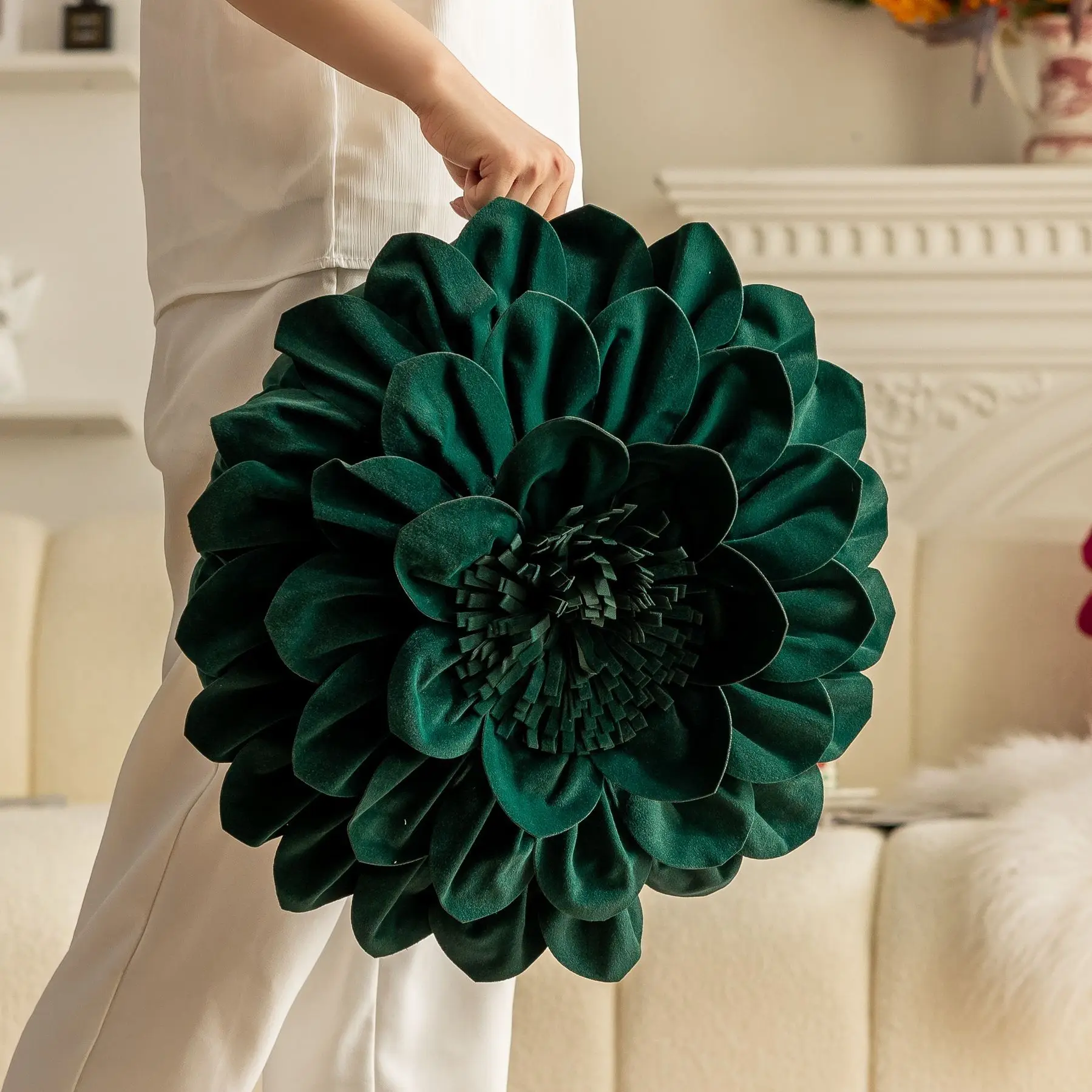 Goldene luxuriöse Sonnenblumen-Schlafkissen für Hotel oder Zuhause oder Reisen, Sofakissen, Wohnzimmer, Wurfkissen, Nachttisch-Rückenkissen – Detail 27