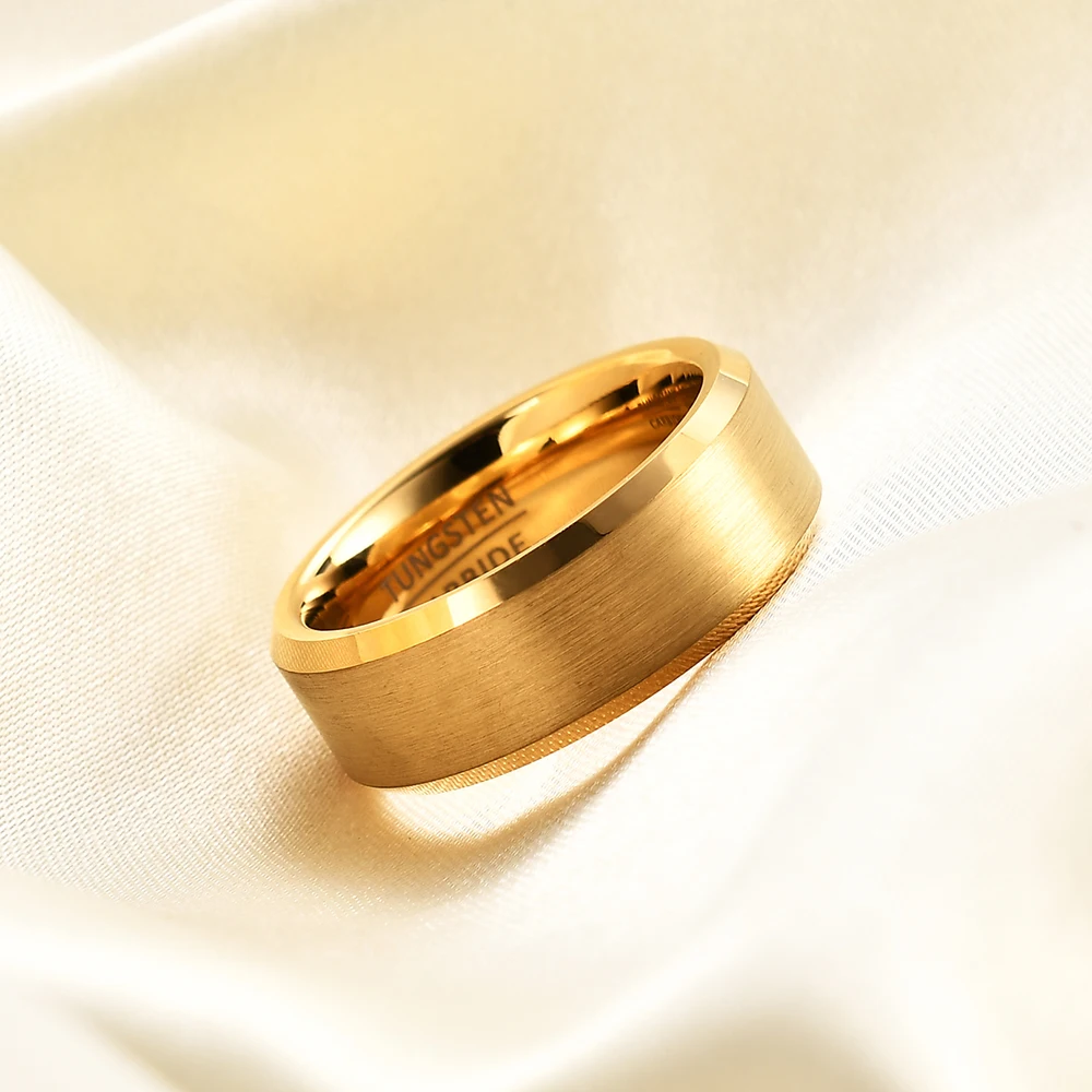 4/6/8mm Wolframstahl Gebürsteter Ring Edelstahl Paar Vielseitiger Modischer Ring für Damen Herren Hochzeit Party Geschenk Schmuck – Detail 7