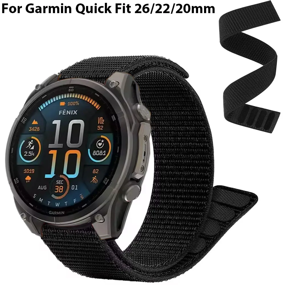 Versatile Nylon Wristband Strap - 22mm/20mm/26mm