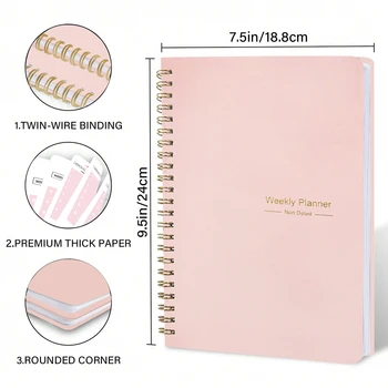 Undated Weekly Planner A5 Spiral 1
