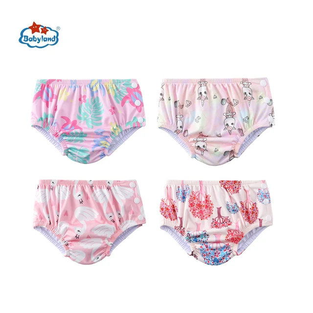 Babyland pannolini per piscina per bambini 4 pz/set pannolini di stoffa  impermeabili costumi da bagno