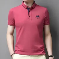 Polo décontracté à manches courtes pour hommes, haut confortable, brodé, personnalisé, mode, été 5