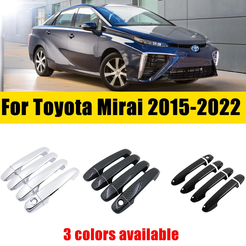 Хромированная накладка на дверную ручку для Toyota Mirai JPD10 JPD20 2015-2022 2016 2017 2018 2019 Роскошные автомобильные аксессуары с защитой от царапин Хромированная накладка на дверную ручку для Toyota Mirai JPD10 JPD20 2015-2022 2016 2017 2018 2019 Роскошные автомобильные аксессуары с защитой от царапин
