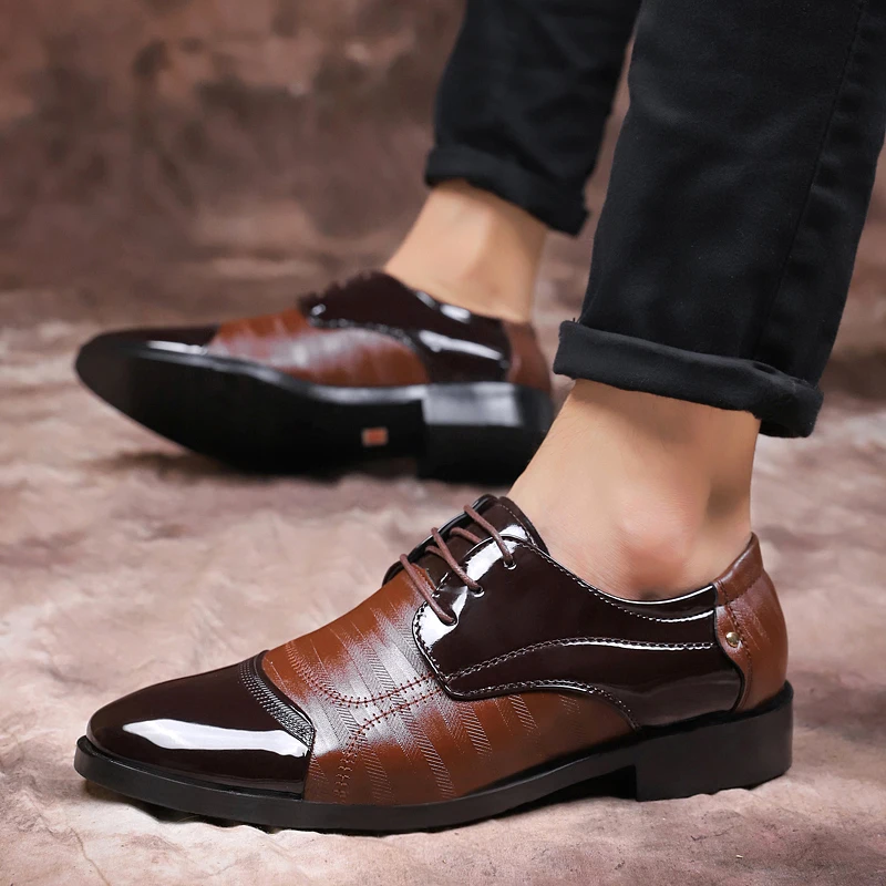 Herren Leder Bootsschuhe Für Freizeit Geschäft Und Bankett_voghion.com