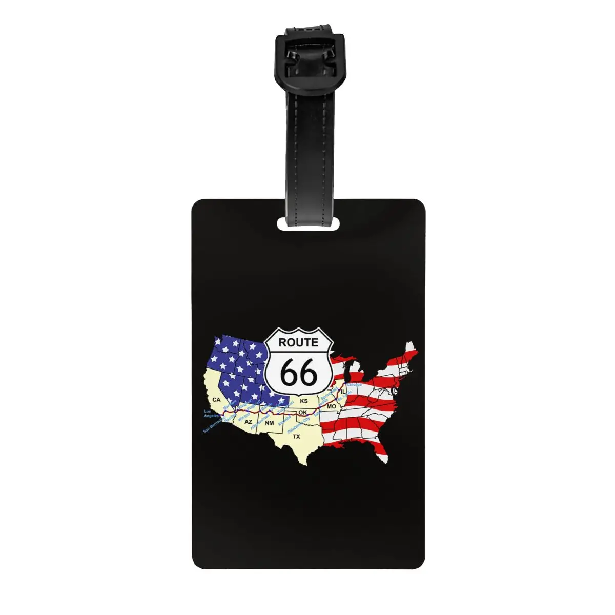 

Пользовательская бирка для багажа Route 66, защита конфиденциальности, Северная и американская дорожная бирка для багажа, этикетки для дорожных сумок, чемодан