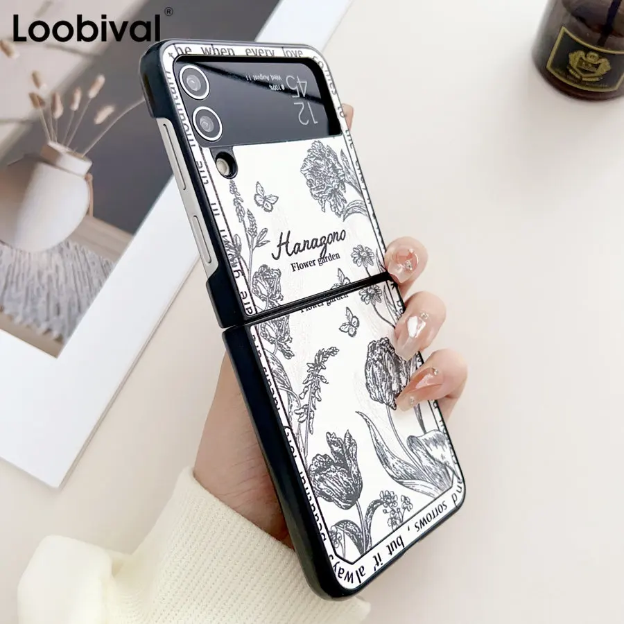 Per Samsung Z Flip4 Z Flip 4 3 Zflip 3 Flip 3 4 Fashion Rose Oil Painting Custodia Pieghevole Per Telefono Custodia In Silicone Antiurto In Pelle