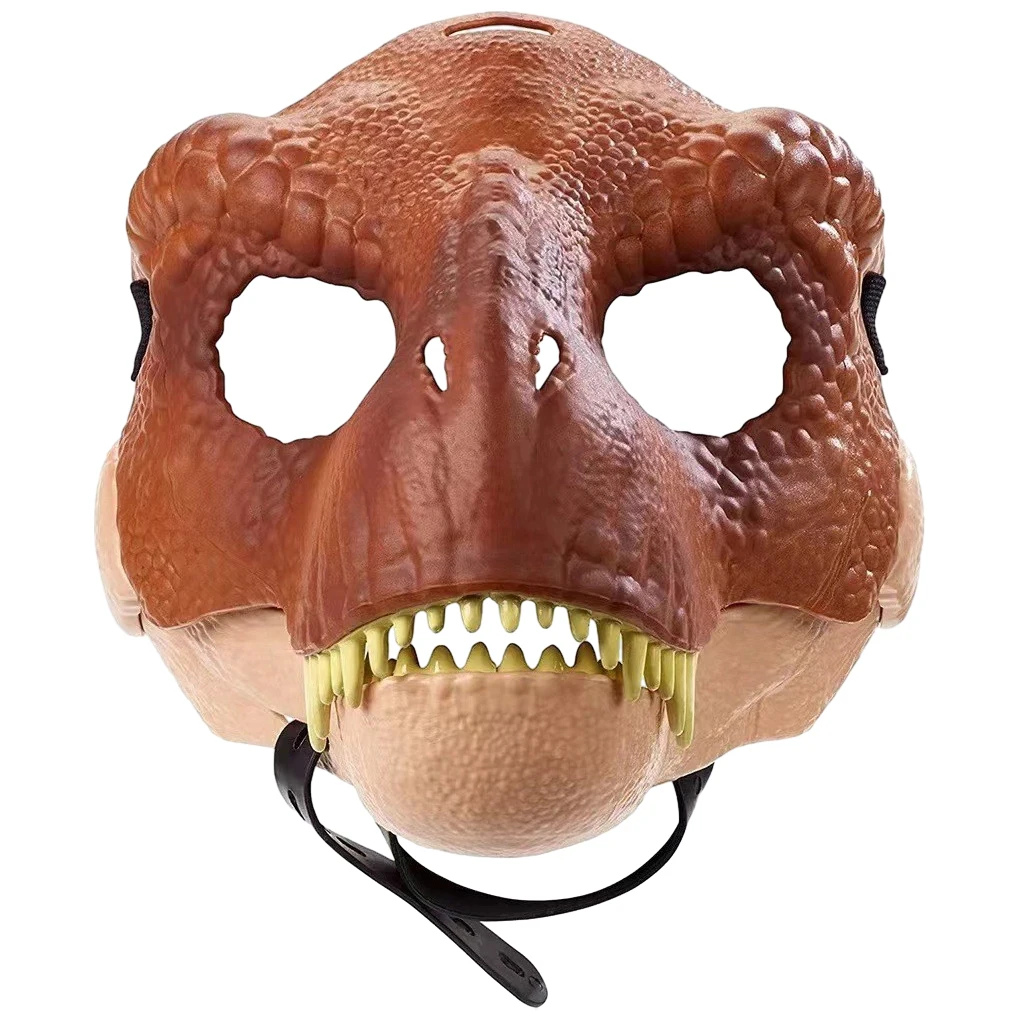 Description Picture 6 of itemLatex Realistic Dinosaur Appearance Cosplay Party Or Halloween Easy And Safe To Wear Dino Mask Bilateral blue