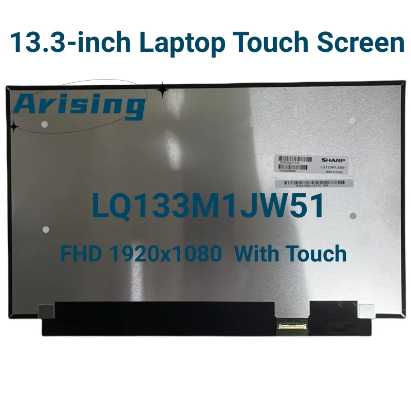

Original 13.3-inch Laptop LCD Touch Screen SHARP LQ133M1JW51 LED Replacement Display Panel IPS FHD 1920x1080 40pins eDP