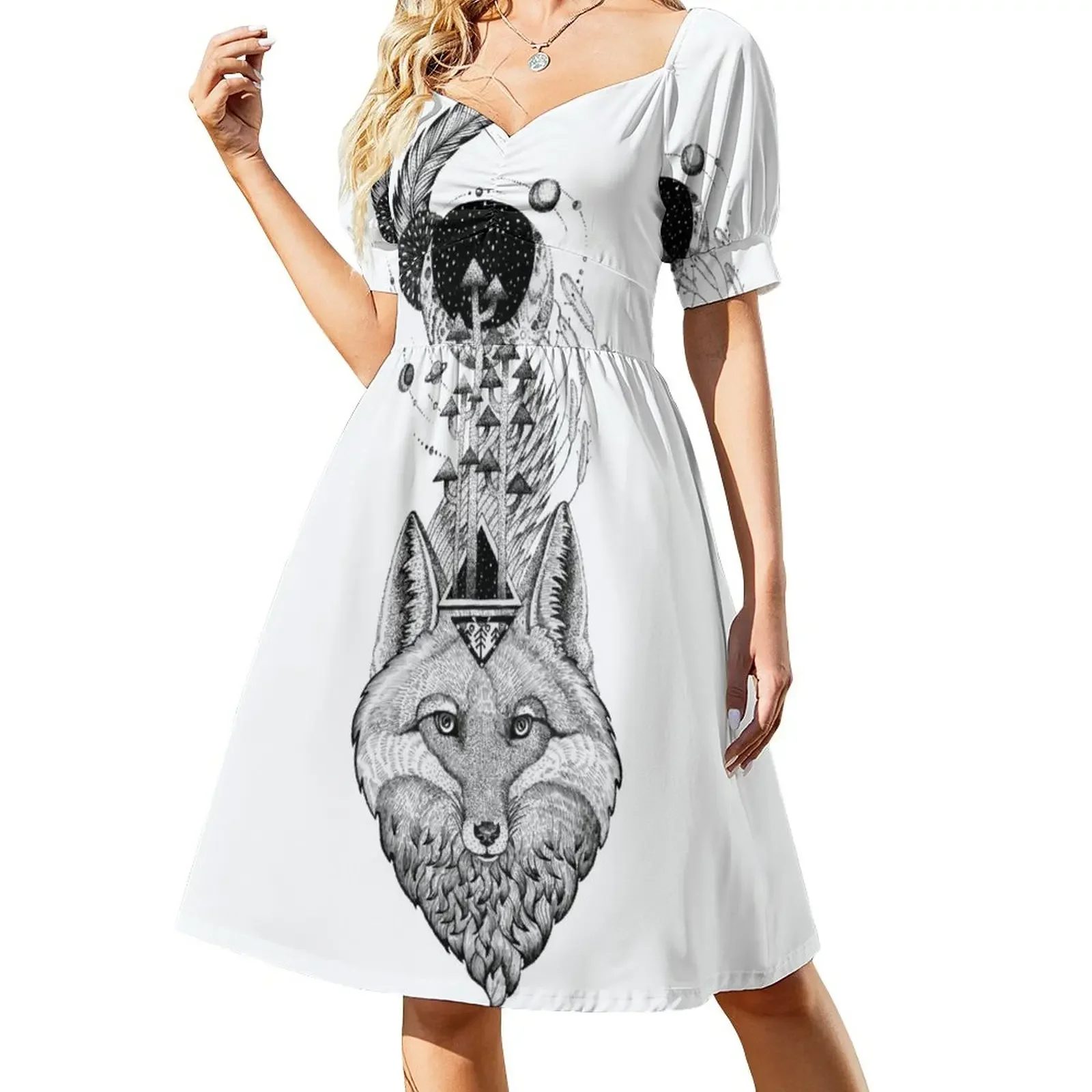 

Fox Space Forest Sleeveless Dress Women long dress Women's dress Elegant gowns