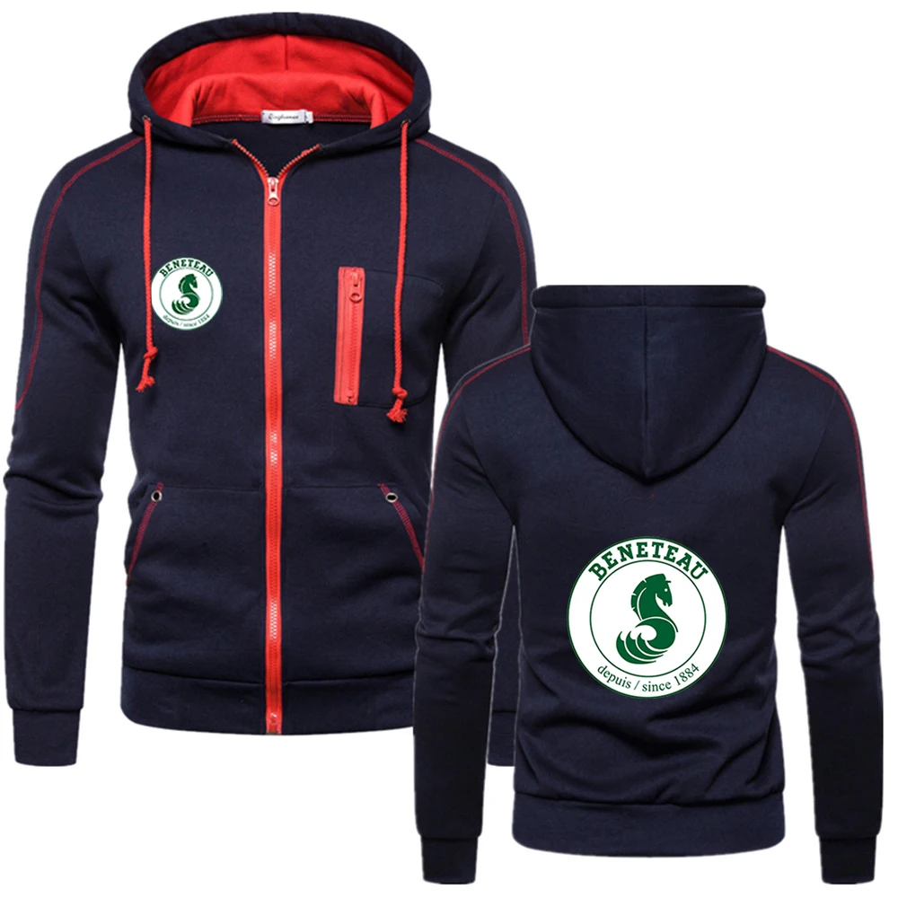 New Mens Solid Color Zipper Hoodies Casual Comfortable Sweatshirts