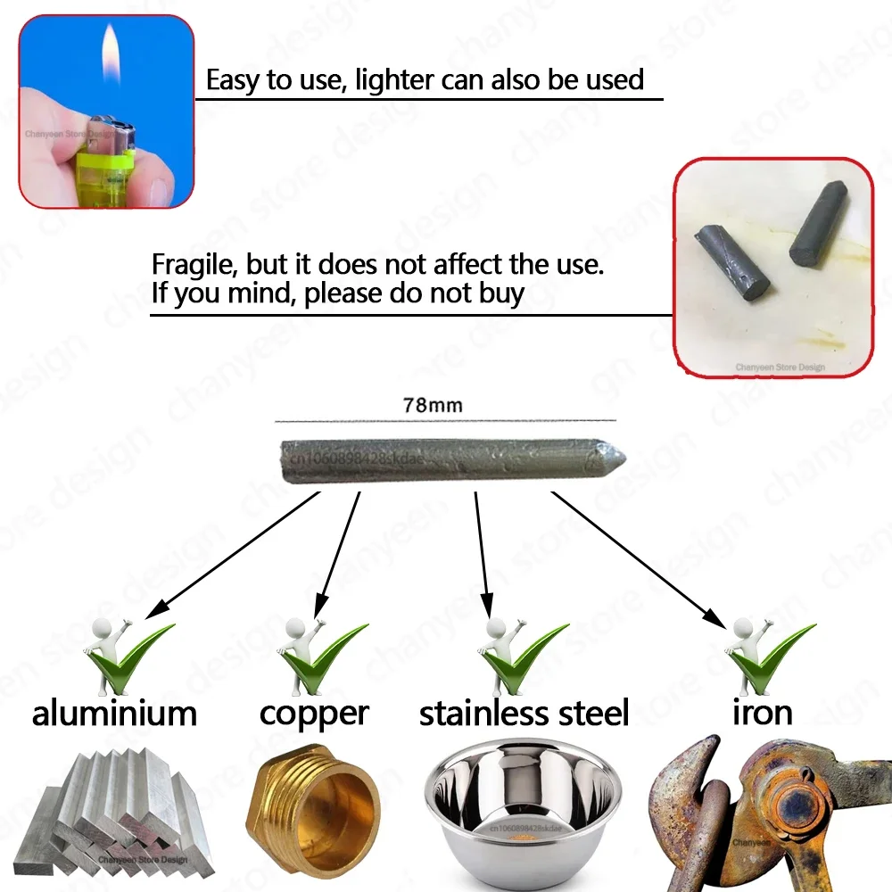 Low Temperature Repair Agent for Aluminum Stainless Steel Copper Iron Plastic