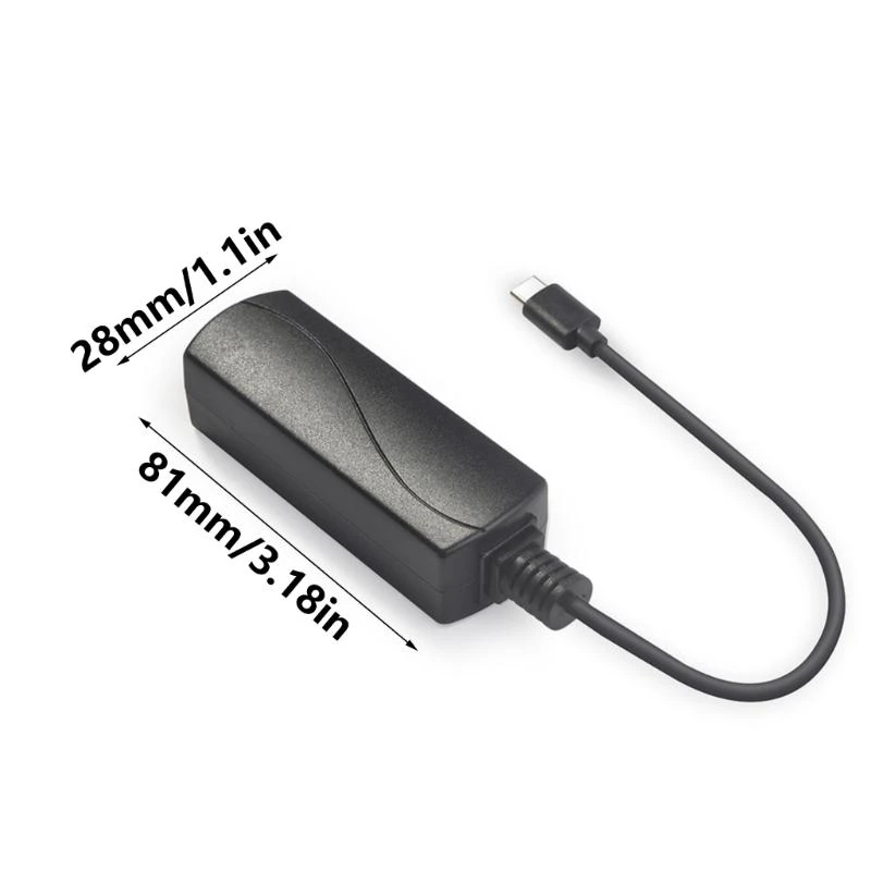 y51a poe to USB C 컨버터 POE 타입 C 드라이버 5V 출력 10/100Mbps 이더넷 어댑터 모바일 장치 광대역 전화 용.