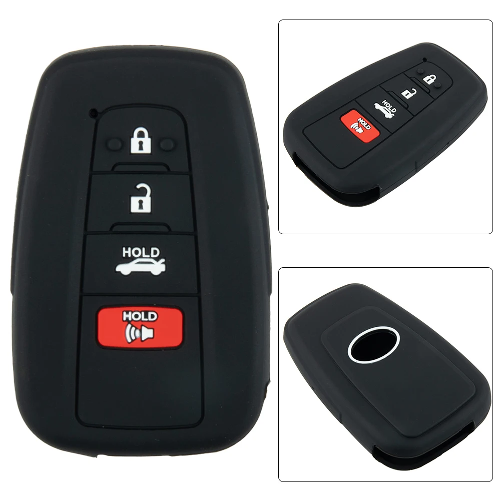 Cover Key Case Fob Remote Skin No Fade Silicone Car Accessories High Quality Material For Toyota For Camry-key case key case cover car key shell remote control case cover