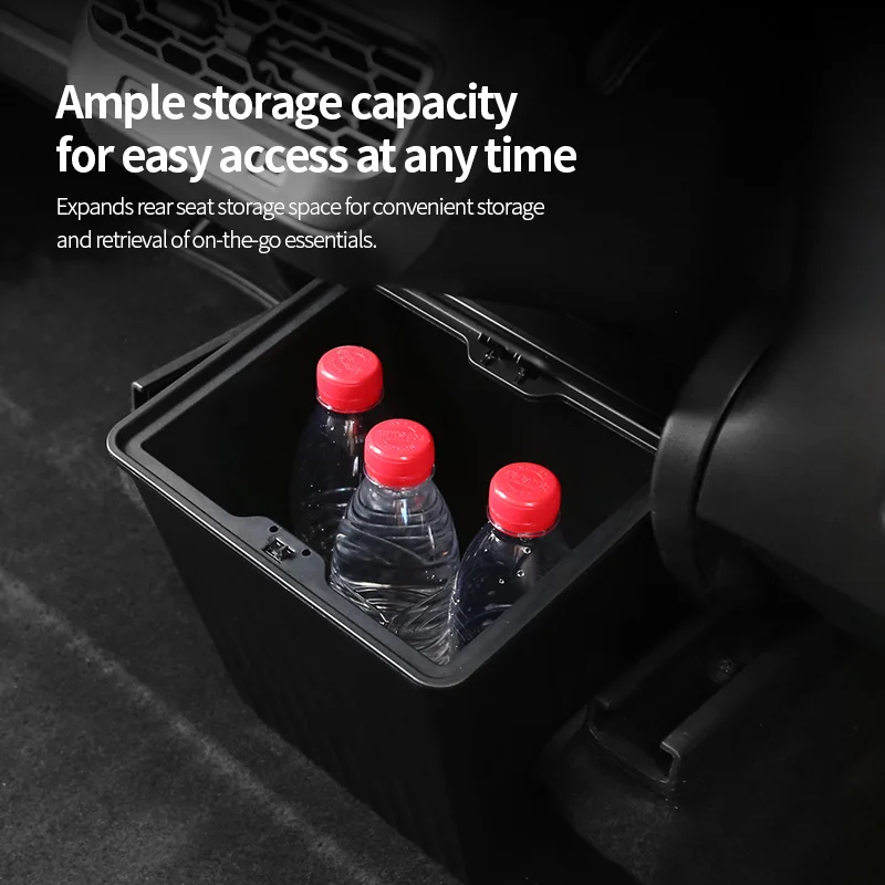 Interior Accessories ABS Storage Box Modification Accessories For Tesla Model Y Door Trash Can Rear Press Type Trash Can