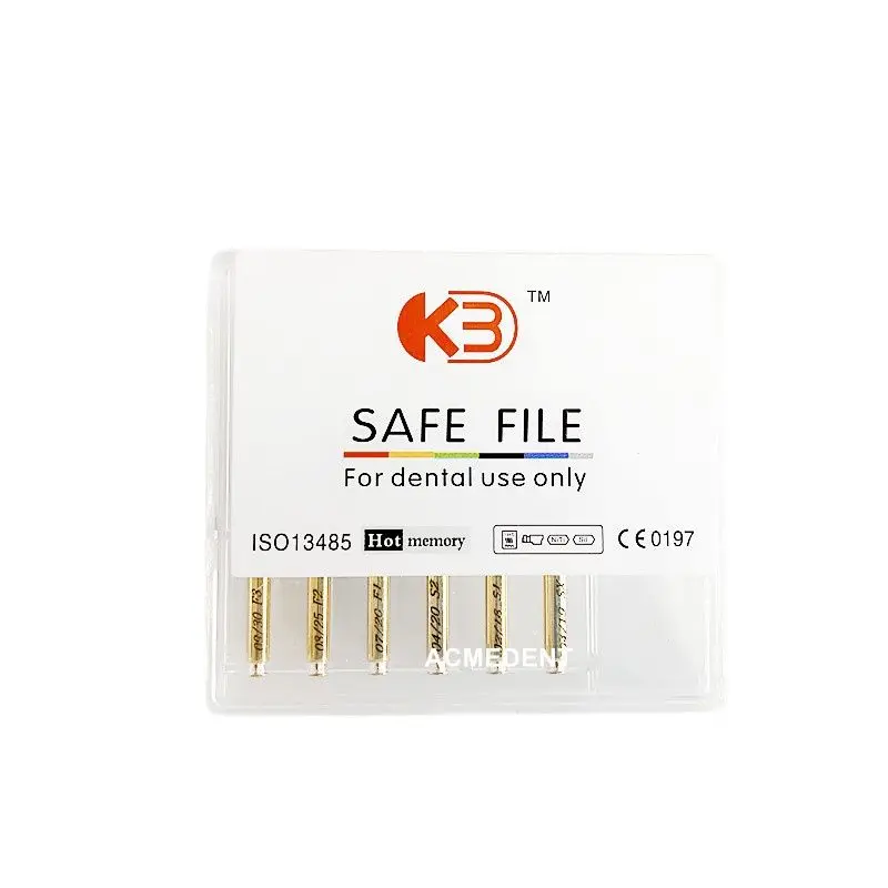 

Dental Gold Flexible Endo Rotary Files Golden Endodontic Heat Activated Files Nickel Titainium Instrument 6Pcs/Box