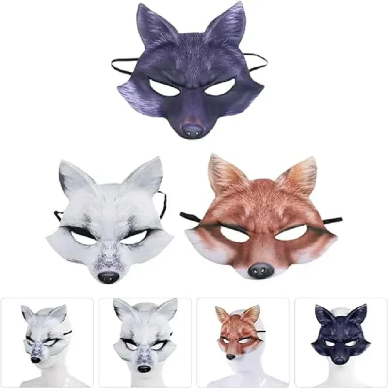 EVA Fox Mask for Halloween Party Costume Accessory