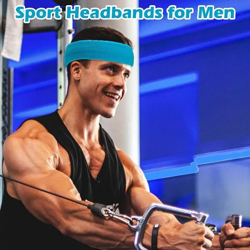 Sports Headbands 1Pc Towel Yoga Hairband Sport Headband Ribbons Elastic Sweat Hair Band For Men Women Running Fitness Accessories Head Sweatband