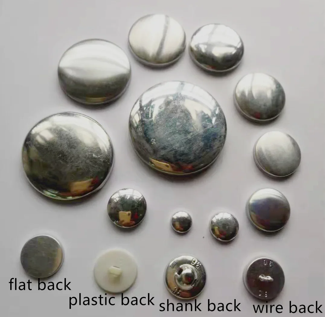 500set Fabric Cloth Covered Button Component Handmade Covered Button with Plastic Shank Back Bread Shape Accessories sewing tools