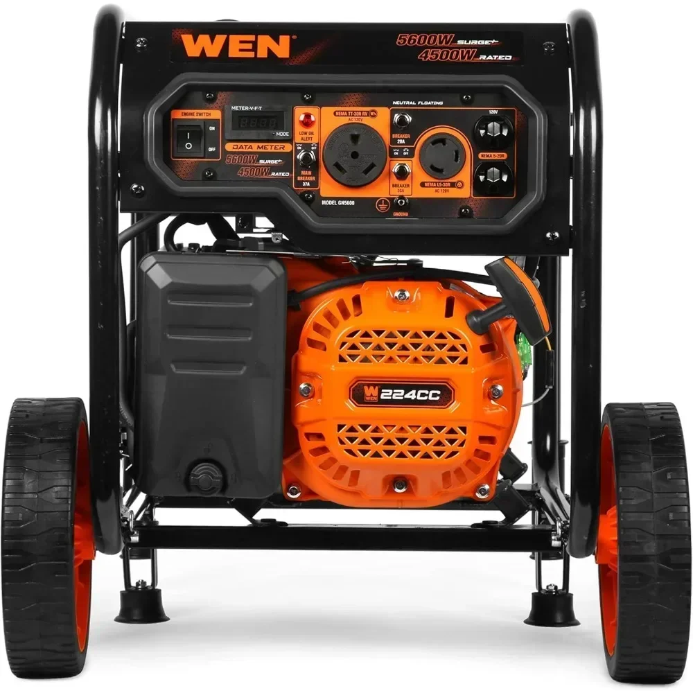 5600-watt portable generator, 224cc, transfer-switch and rv-ready (gn5600)