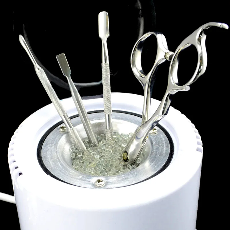 Glass Bead Nail Sterilizer Tools Cleaner Pot for Manicure Salon Nipper Machine Scissor Quartz Ball High Temperature Sterilizing