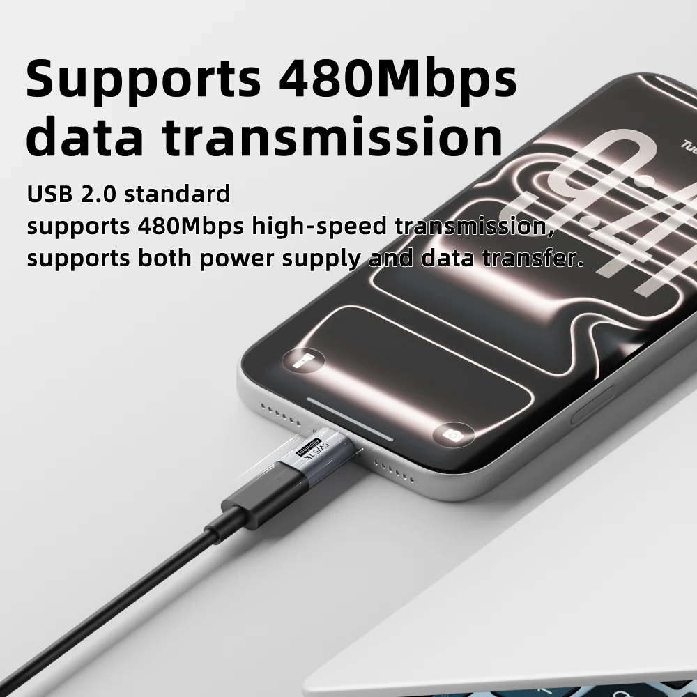 USB-C 5.1K 저항 충전 어댑터 안전한 5V 과전압 보호 소형 스마트 기기용 알루미늄 합금 유형 C 커넥터