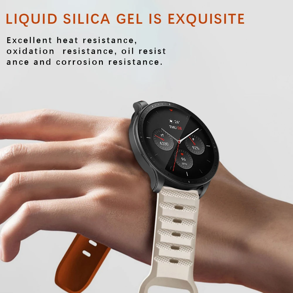 High-Quality Silicone Watch Strap - 20mm/22mm - Versatile Fit