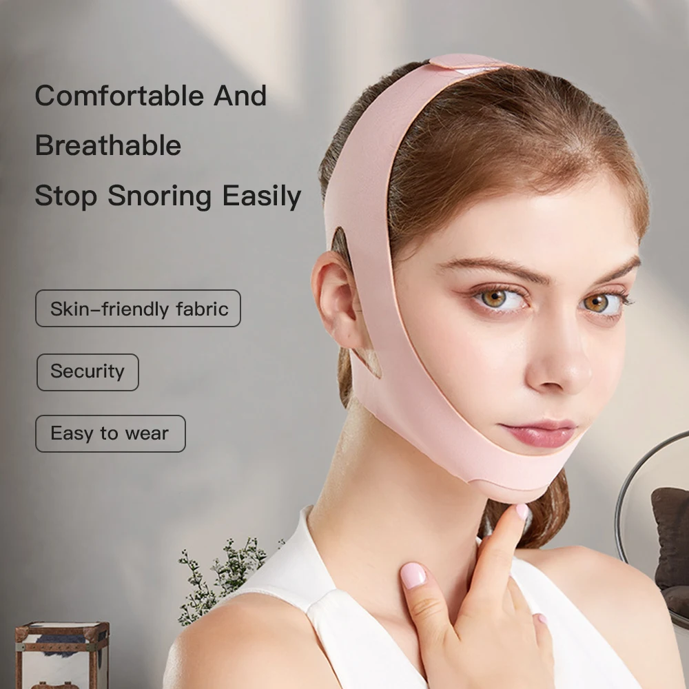 Anti Snoring Chin Strap Belt Anti Apnea Belt Mouth Breathing Solution Sleep Support Stop Snoring Corrective Care Tool