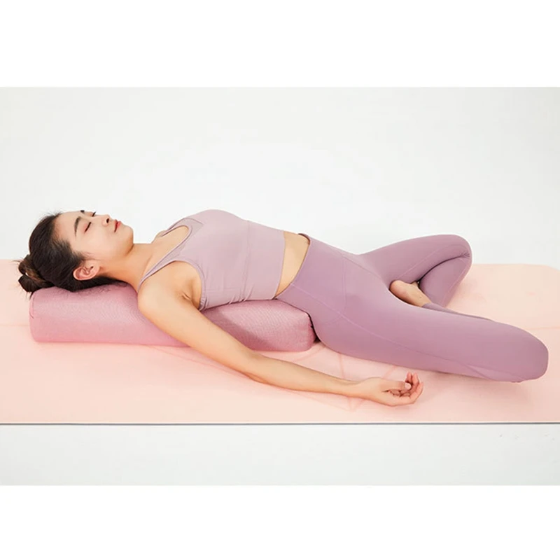 Yoga Pillow Soft Washable Polyester Rectangular Portable Yoga Bolster Sleep Pillow Yoga Fitness Supplies