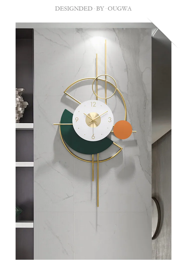 Grande Horloge Murale 3D au Design Moderne