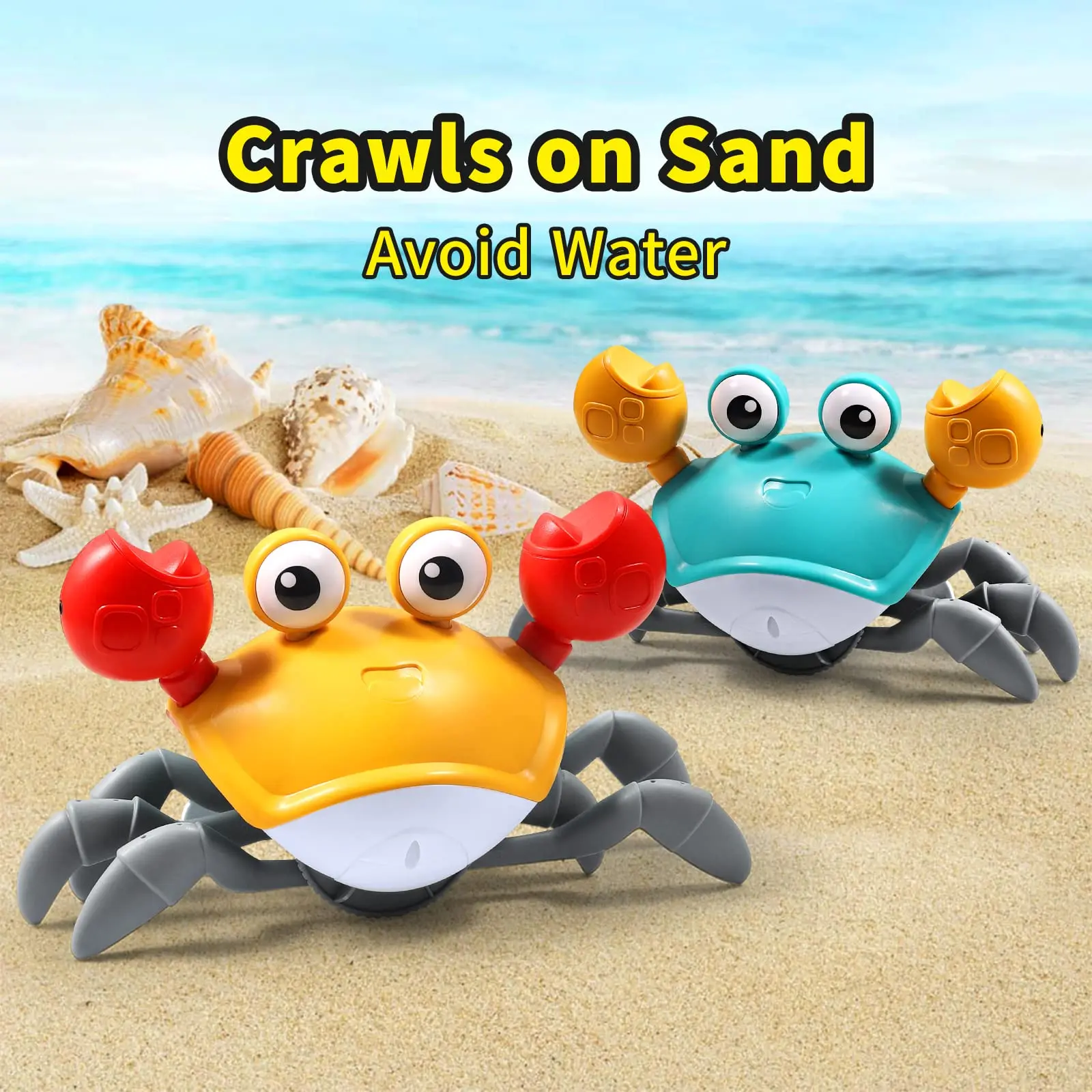 Sensing Crawling Crab Tummy Time Baby Toys Kids Interactive Walking  Electronic Musical Walking Crawling Sensing Crab Toys