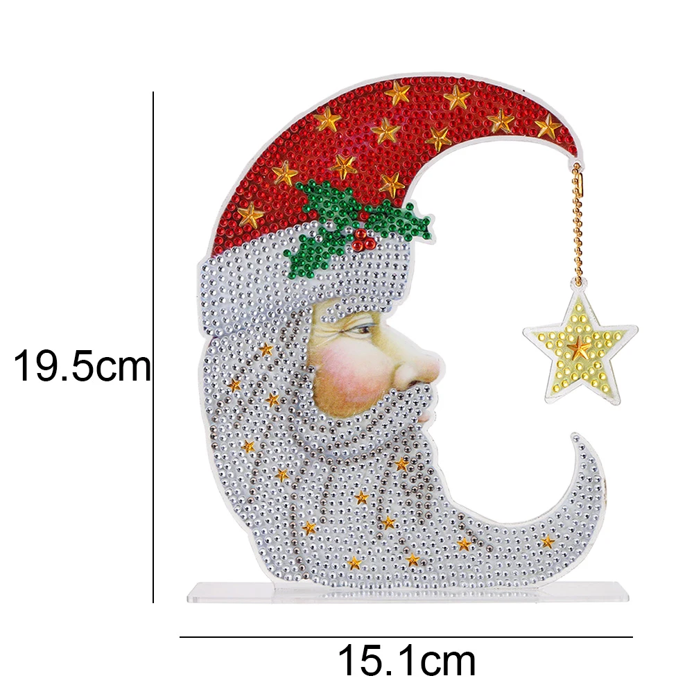 5D DIY Christmas Decor Diamond Painting Round Diamond Painting Table Decor  Santa Desktop Ornament for Home Office Desktop Decor - AliExpress