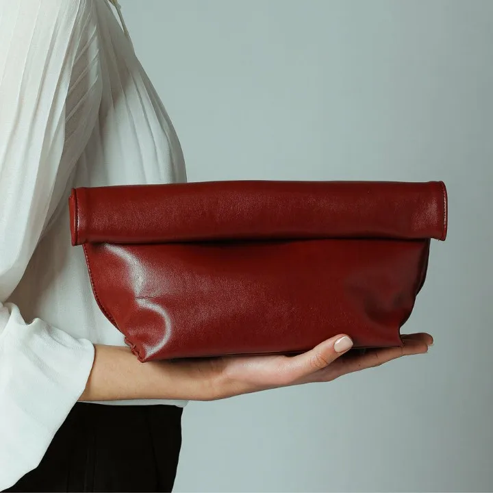 Women Leather Handbag Envelope Clutch Bag High Quality Evening Bag For Ladies Messenger Bag Large Lady Clutch - 2