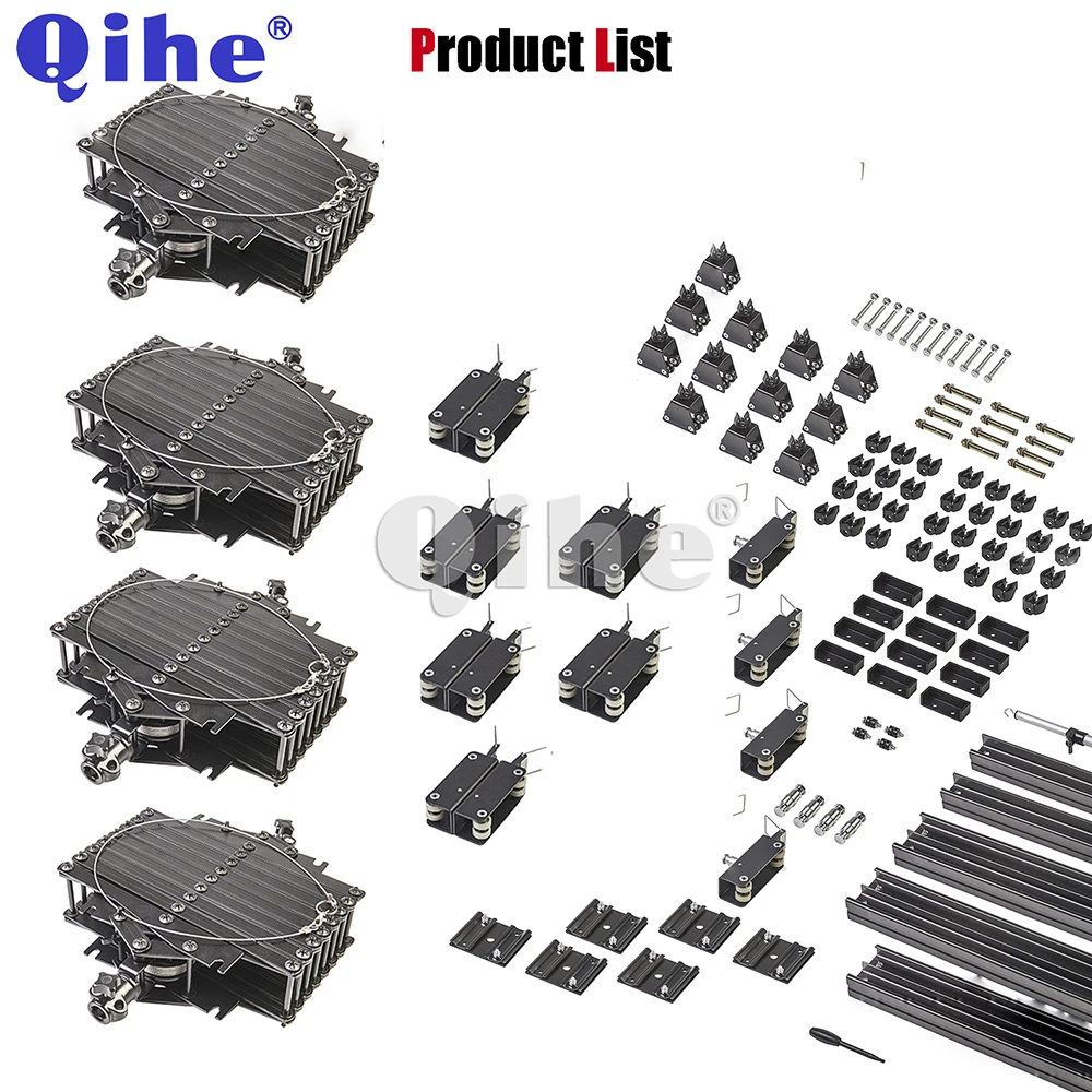 QH-B3304, 천장 레일 시스템, 4개의 팬토그래프 포함, 레일 길이는 3m