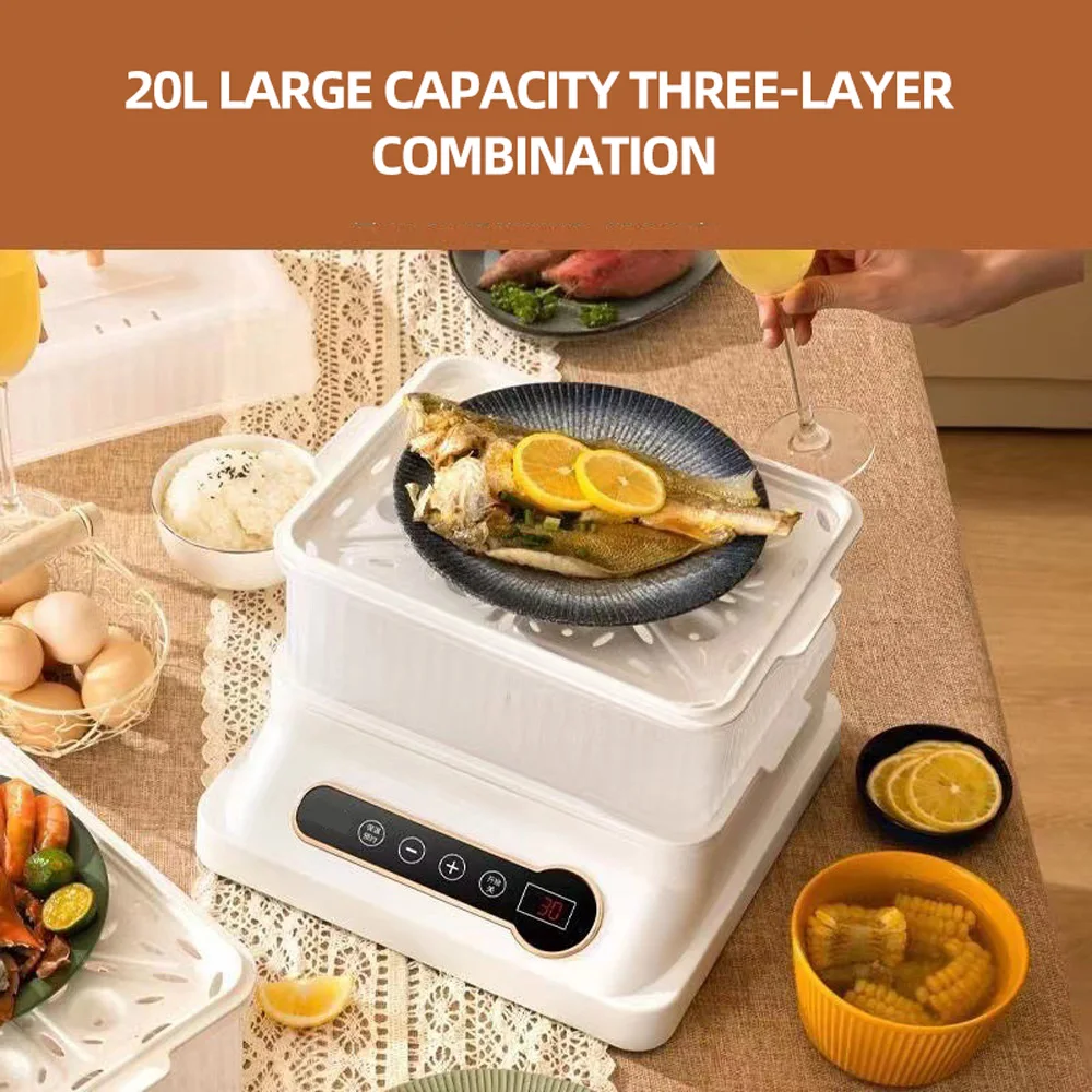 Electric Steamer Multifunctional Household Three-layer Steamer Fully Automatic Breakfast Machine Vaporera Electrica