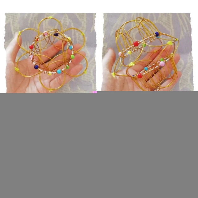 Adult Children Anti-stress Toy Mandala Decompression Toy Variety Flower Basket Thirty-six Softened Steel Ring Fidget Toy Gift 2