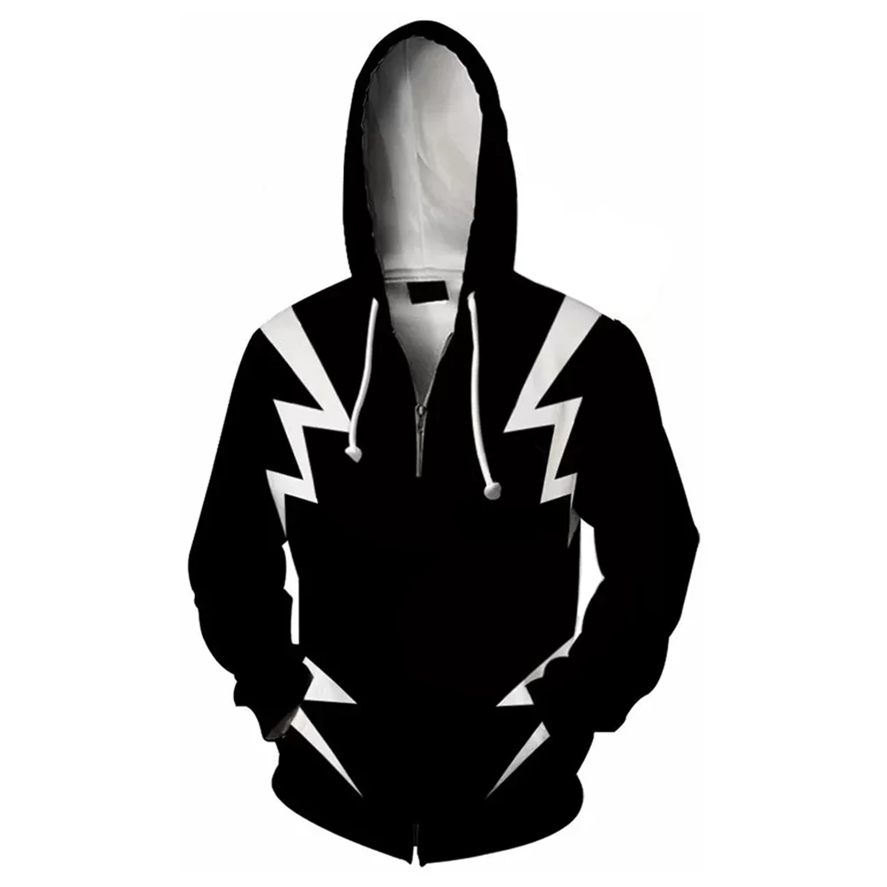 

2021 Anime My Hero Academia Denki Kaminari Cosplay Hoodie 3D Printed Hooded Sweatshirt Zip Up Jacket Clothes