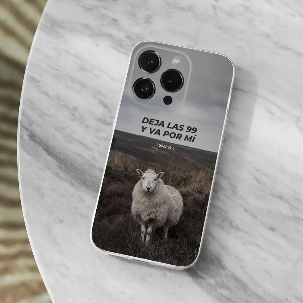 Inspirational Spanish Bible Verse Transparent Phone Case