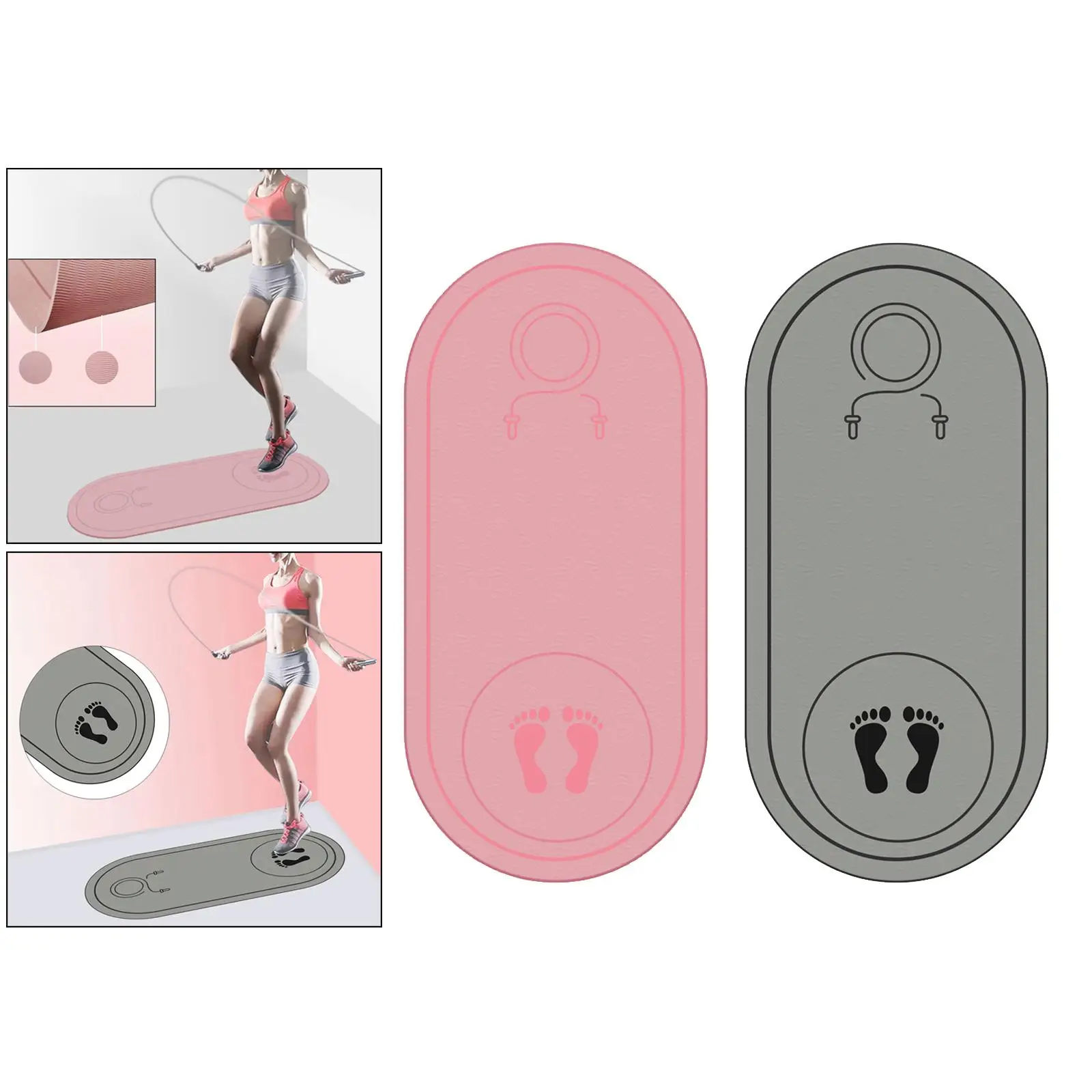 Yoga Mat Silent /8MM Rope Jumping er Sports Exercise Pads Fitness Cushion for Kids Adults