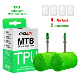 Ultralight TPU Bicycle Inner Tube with 45mm French Valve - Anti - Oxidation & Super Light - MTB 27.5 (2pcs TPU inner)