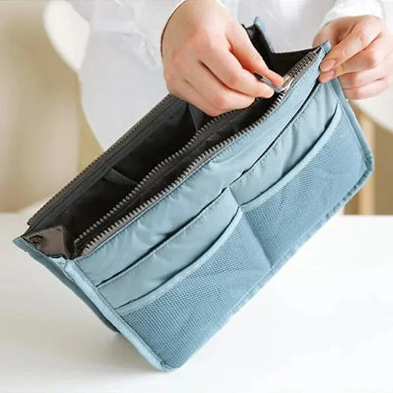 Multifunctional Bi-fold Storage Bag Double Zipper Large Capacity Storage Arrangement Makeup Toiletries Large Classification Bag storage bag