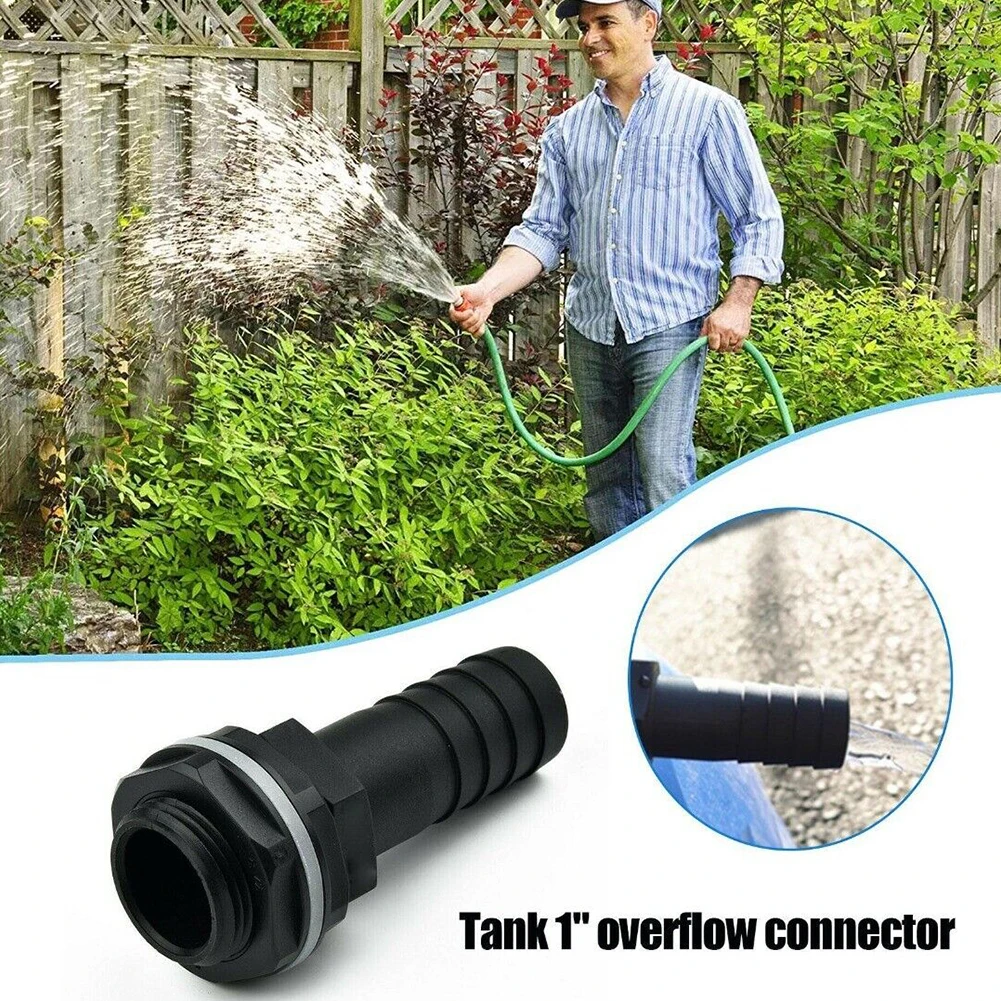 

Overflow Connector Convenient 1 Inch Overflow Connector for Water Butt/Tanks Features Washer and Lock Nut for Easy Installation