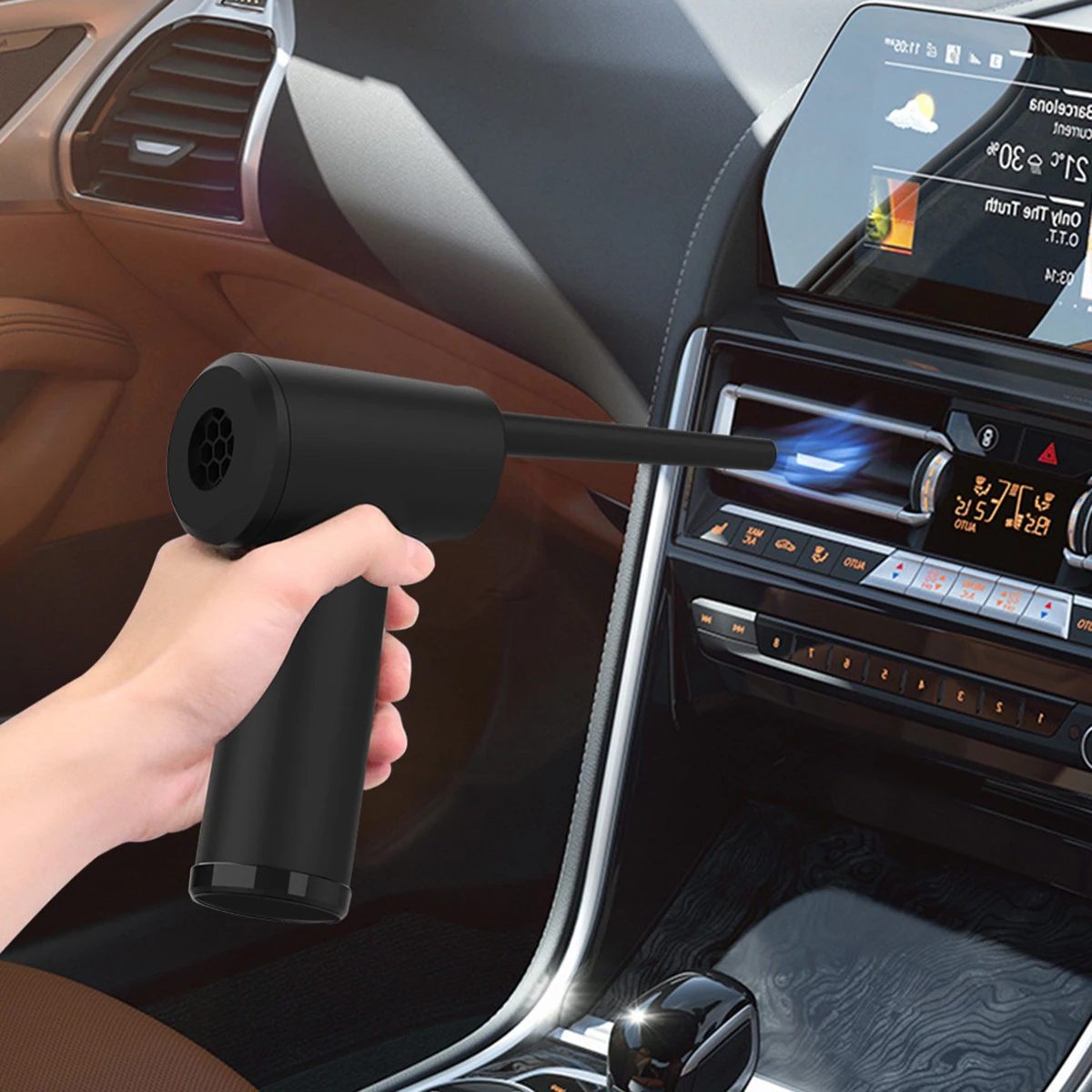 Compressed Air Duster 51000 RPM Mini Electric Cordless for Computer Keyboard PC Car Cleaner Wireless Air Blower
