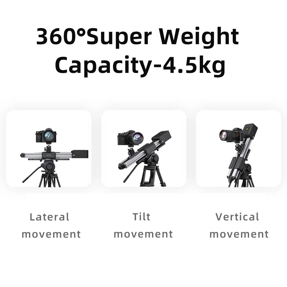 Zeapon Micro 2 Plus Motorized Camera Slider Portable Travel Distance 54cm/21.2in 4.5kg All-Direction Smooth for Shooting Video